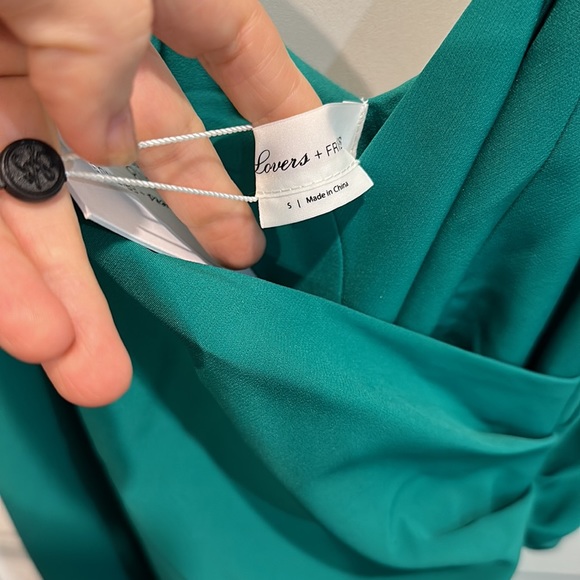 NWT Lovers and Friends Evergreen Dress with side slit - Picture 4 of 5